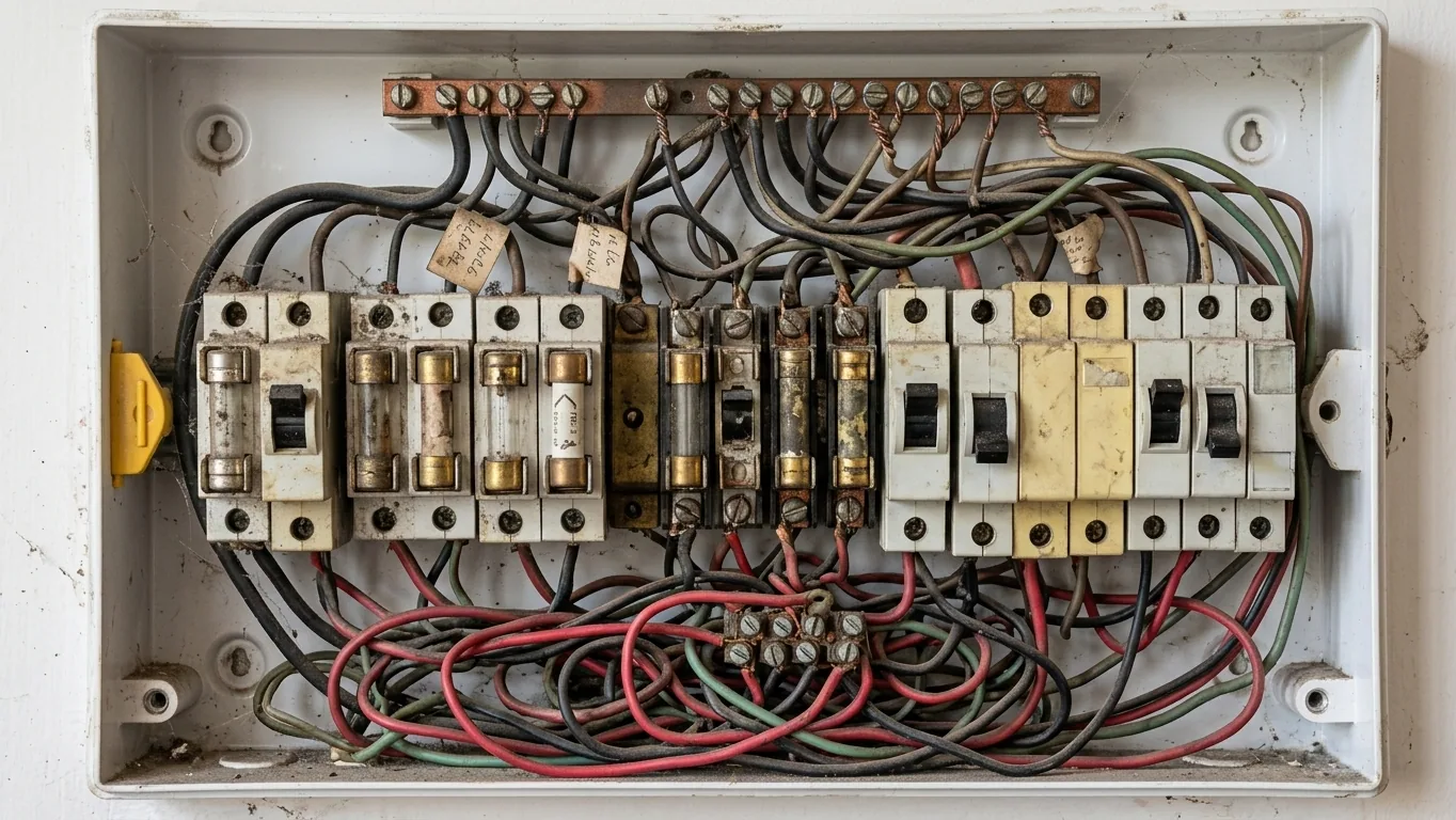 Installation de tableau électrique à Agde — avant (chantier 4)