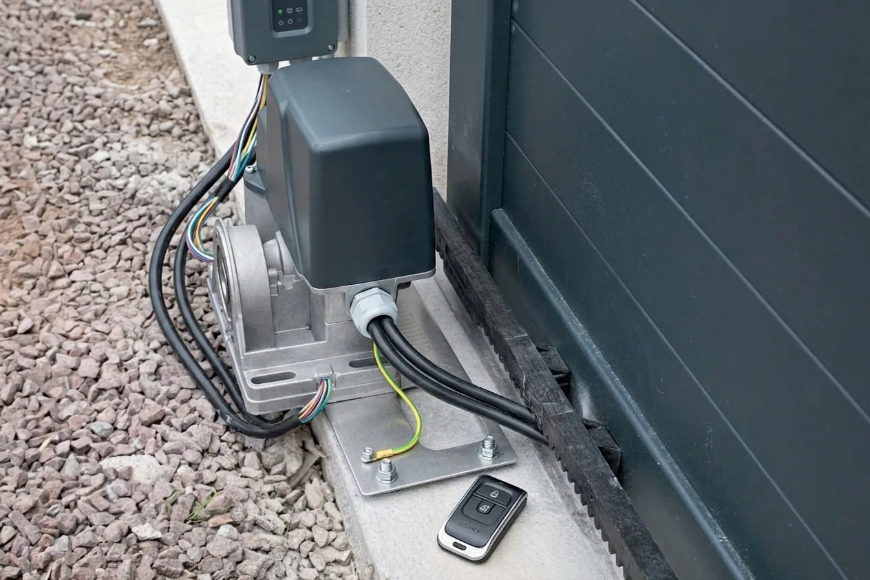 Motorisation portail, garage et volets à Agde — après (chantier 6) Motorisation portail, garage et volets à Agde — après (chantier 6)